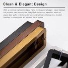 Stainless Steel Square Handle, Sliding Door Handle Modern Style, Glass Door Pull Handle with Smooth Polished Surface, Elegant & Clean Design/Matte Black/102.5Cm - 100Cm