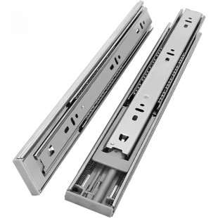 10-22"" Stainless Steel Drawer Slides Soft Close Track Cushioned Silent ClosingThree Section Sliding Rails Furniture Hardware (Normal 22inch 55cm)